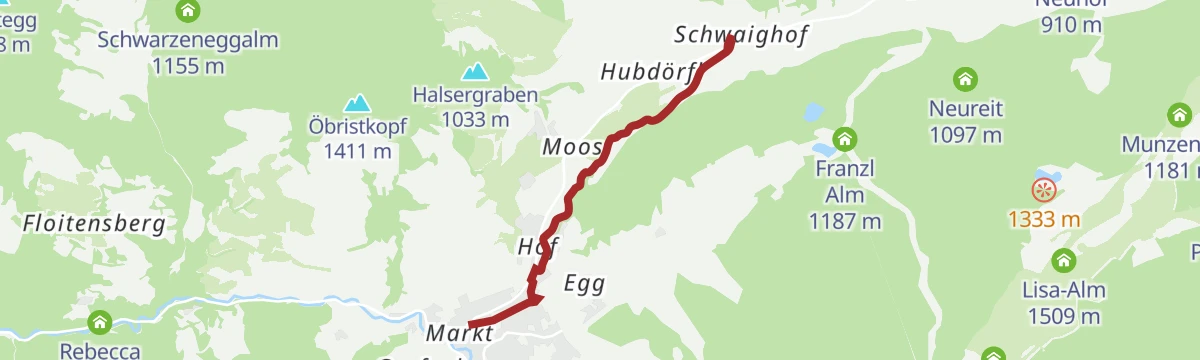 Route map: Wanderweg Schwaighof